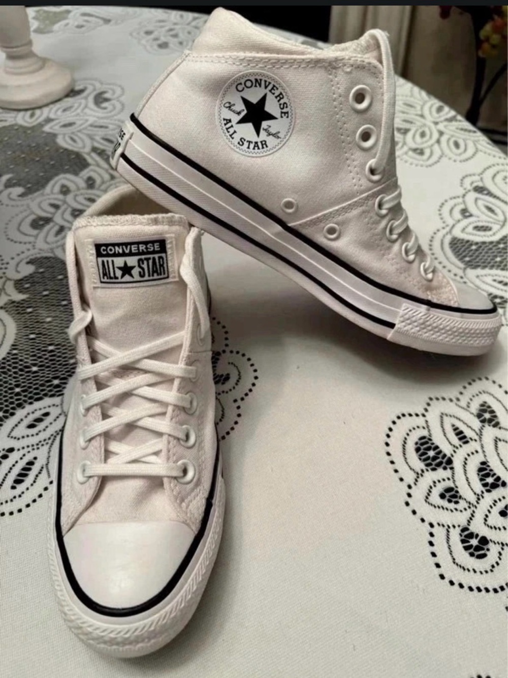 Converse Chuck Taylor All Star Madison High Top Egret White Canvas ~ Like New!
